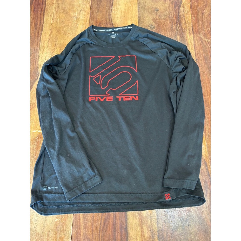 Adidas FIVE TEN long sleeve jersey womens M black red AEROREADY MTB biking shirt